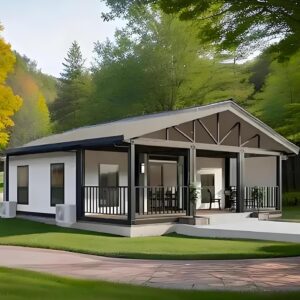 Prefab Tiny Homes to Live in for Adults,Stylish Space Optimized Prefabbricated 20ft&40ft Steel
